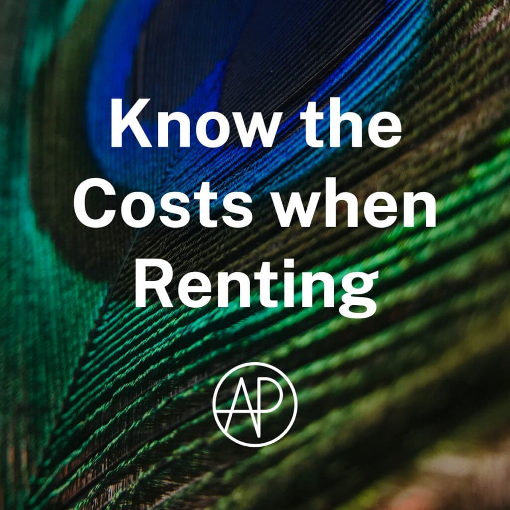 Know the costs when renting a home